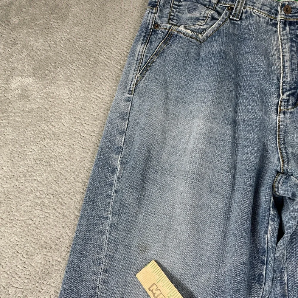 Rocawear Jeans Mens 38x30 Blue Baggy Y2K Streetwear Embroidered Hip Hop Denim